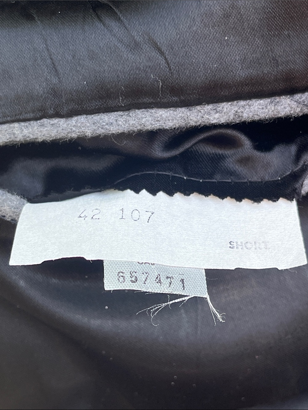 Classic Vintage Gray Wool Formal Overcoat Cashmere - Picture 9 of 11